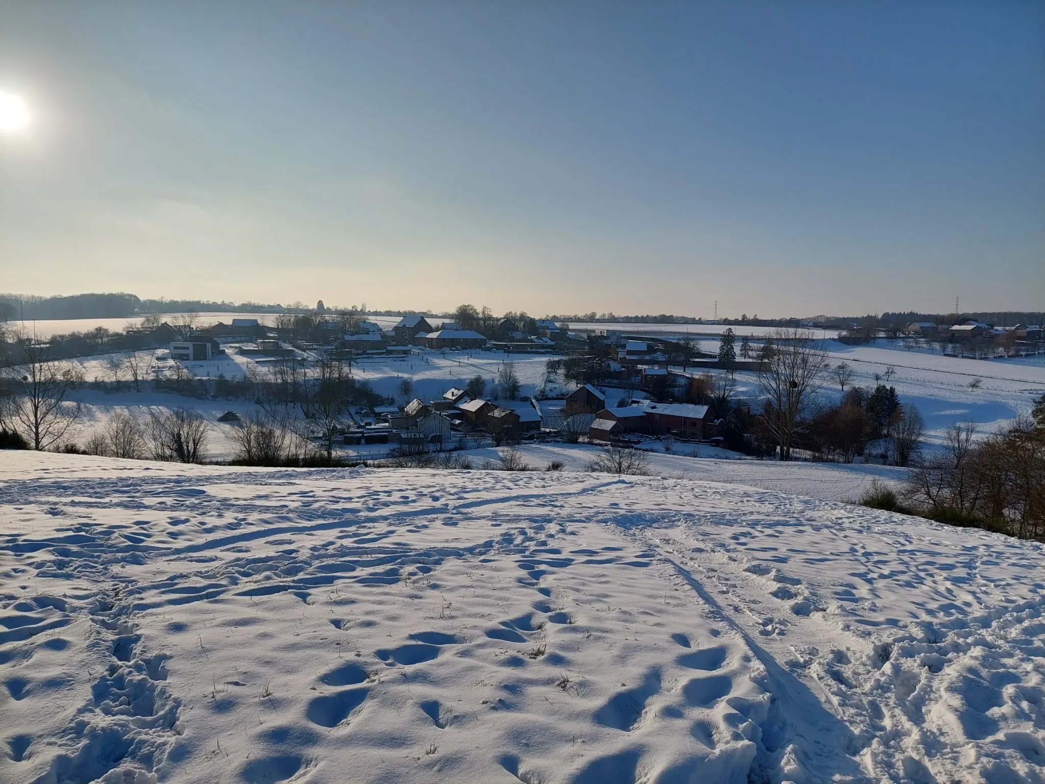 Paysage hivernal de Saint-Remy et de sa campagne environnante